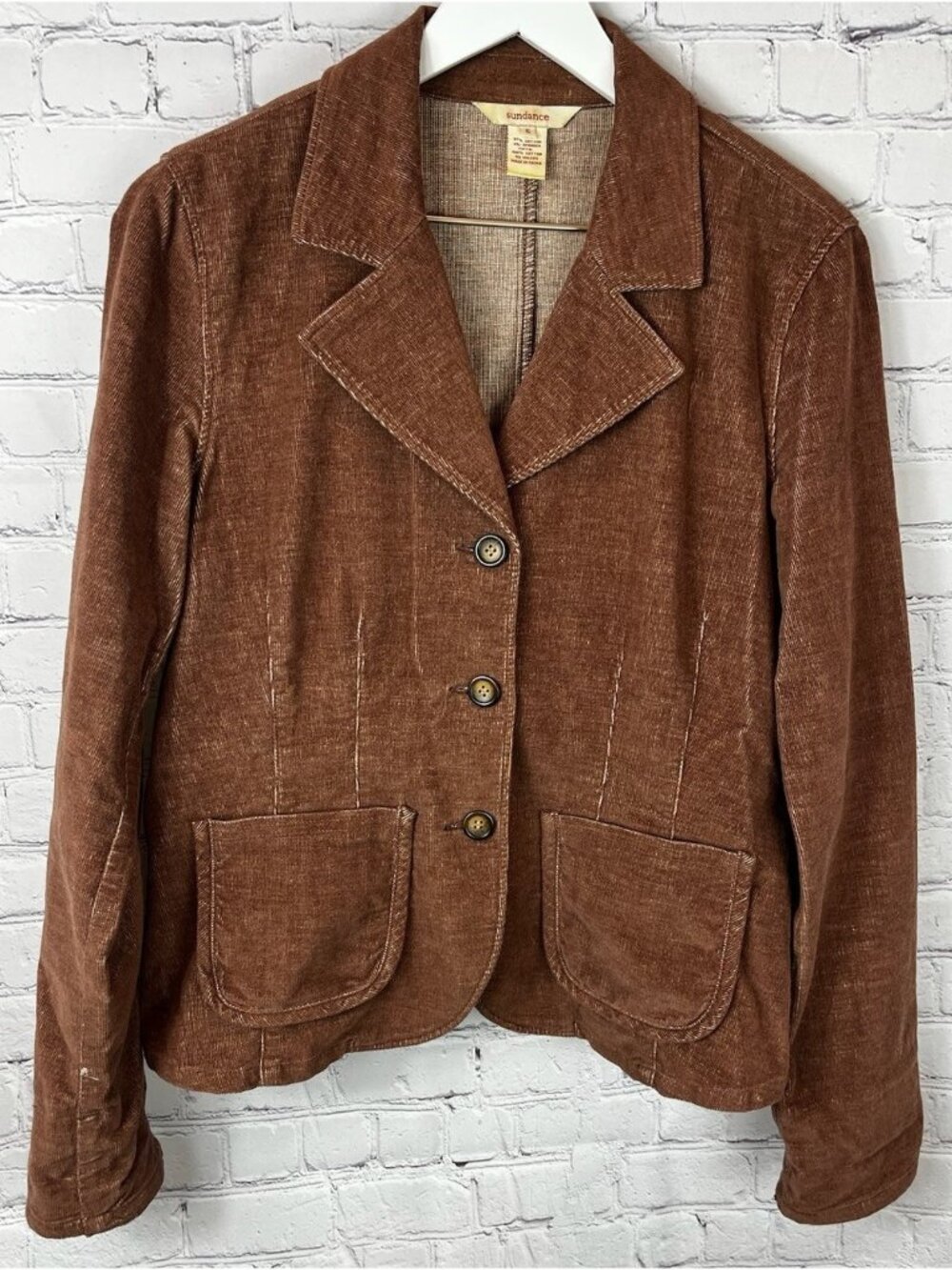 SUNDANCE Women's Size 6 Brown Corduroy Casual Boho Blazer